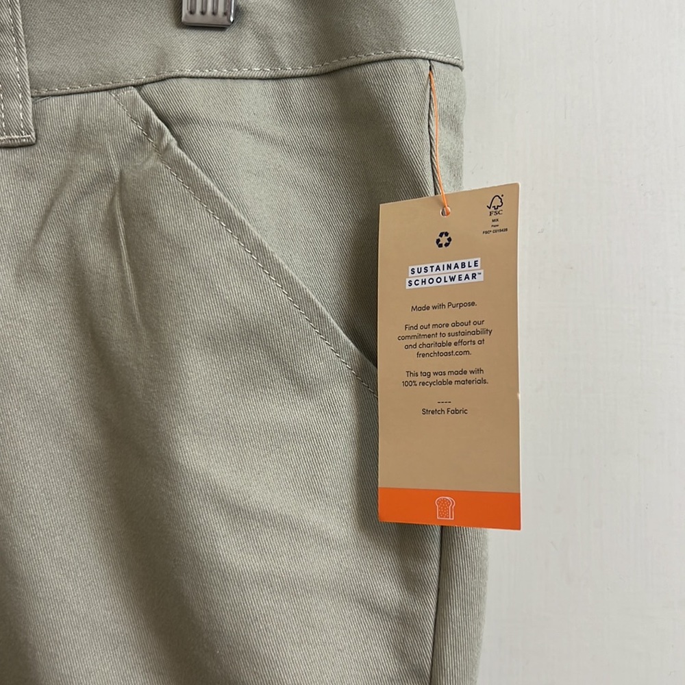 French Toast Khaki Young Womans Chino Shorts NWT - Picture 5 of 10